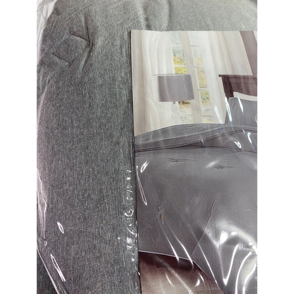 Madison Park Mini Comforter Set Gray King Down Alternative With 2 Shams NEW - Picture 4 of 14